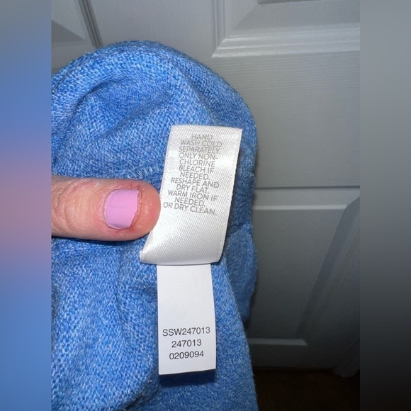 J. Jill Women's Medium Tall Blue Cotton Knit Crewneck Sweater Tunic Top MT - Picture 8 of 11